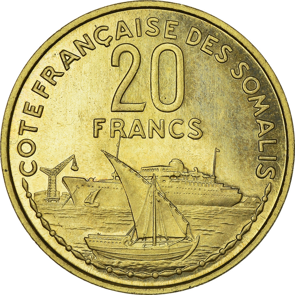 Münze, Französisch-Somaliland, 20 Francs, 1952, Paris, ESSAI, STGL