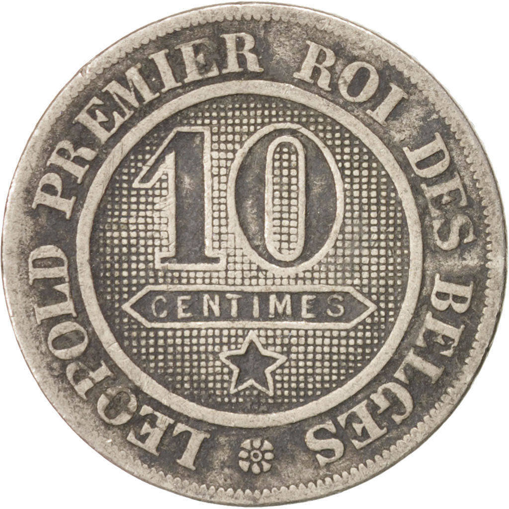 Belgium, Leopold I, 10 Centimes, 1861, VF(20-25), Copper-nickel, KM:22
