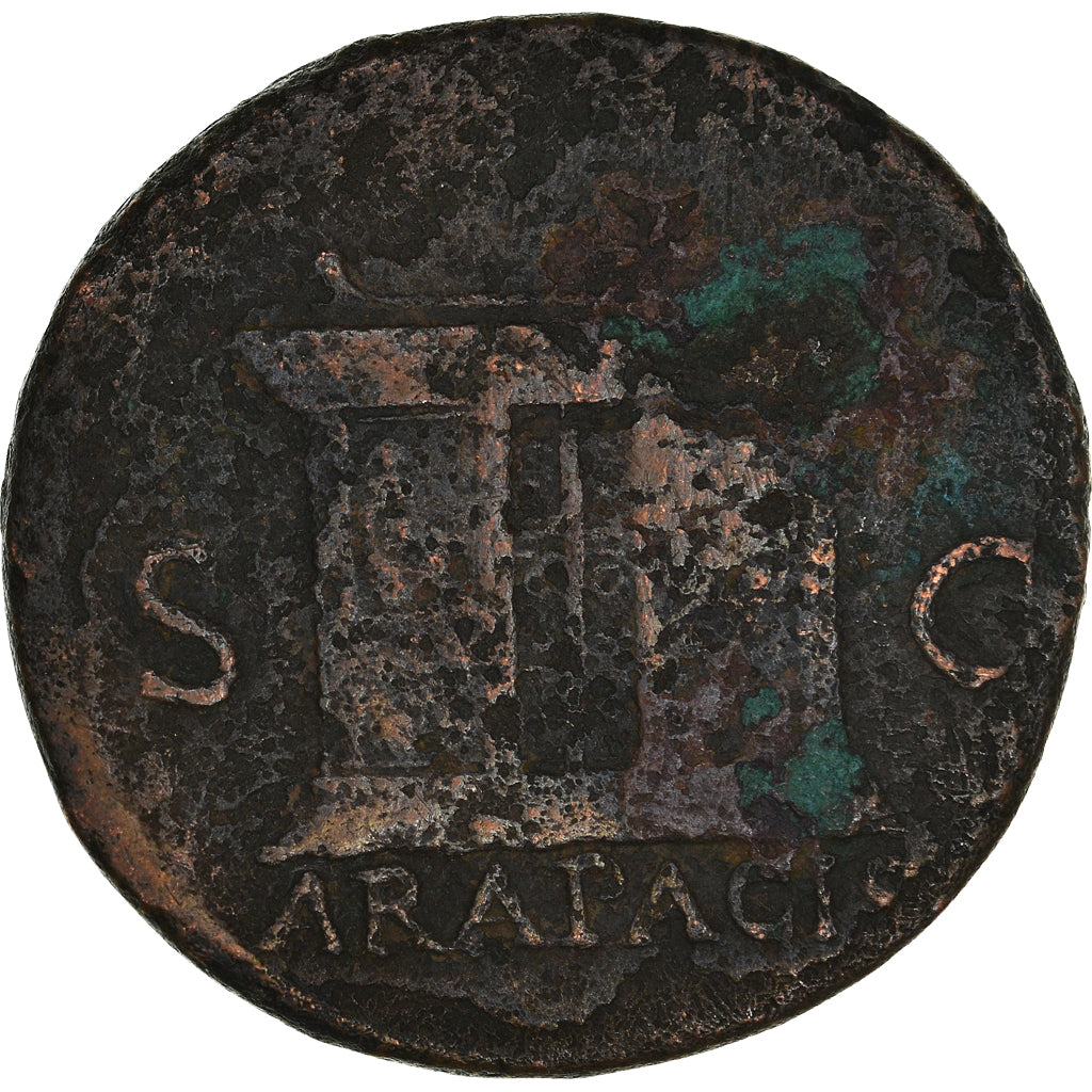 Coin, Nero, As, Lyon - Lugdunum, VF(20-25), Copper, RIC:458
