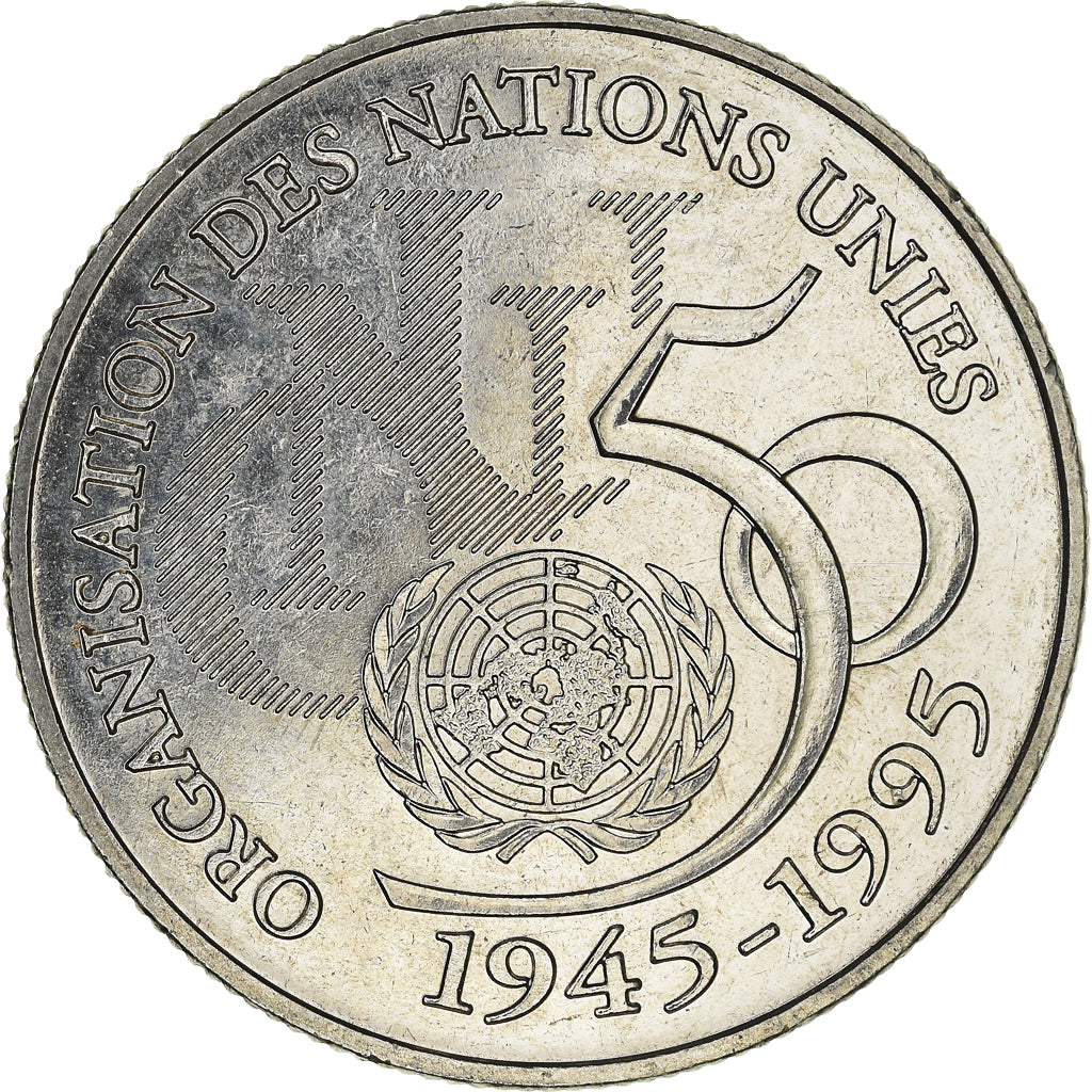 Monnaie, France, ONU, 5 Francs, 1995, Paris, SUP+, Nickel Clad Copper-Nickel