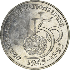 Monnaie, France, ONU, 5 Francs, 1995, Paris, SUP+, Nickel Clad Copper-Nickel