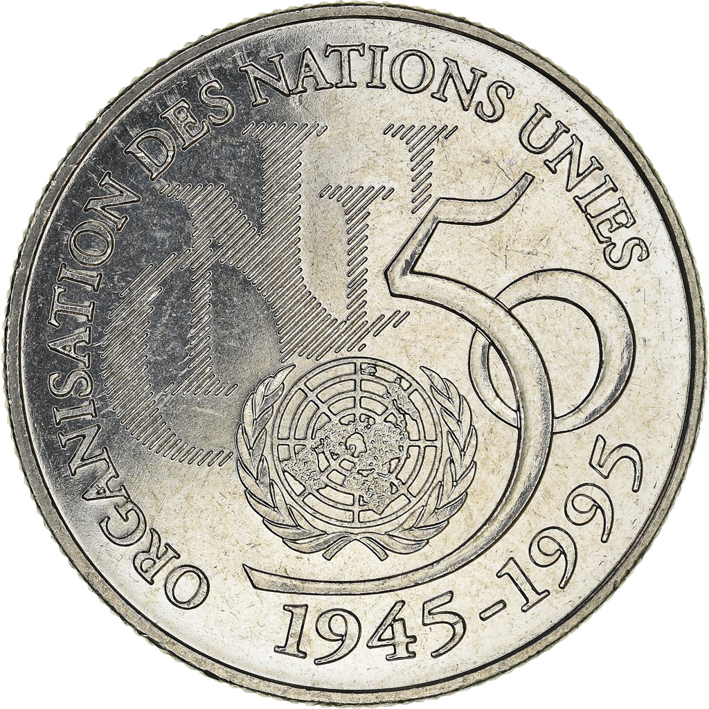 Monnaie, France, ONU, 5 Francs, 1995, Paris, SUP+, Nickel Clad Copper-Nickel