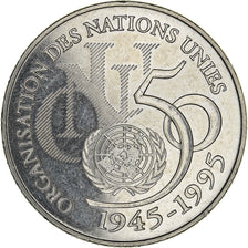 Coin, France, ONU, 5 Francs, 1995, Paris, MS(60-62), Nickel Clad Copper-Nickel