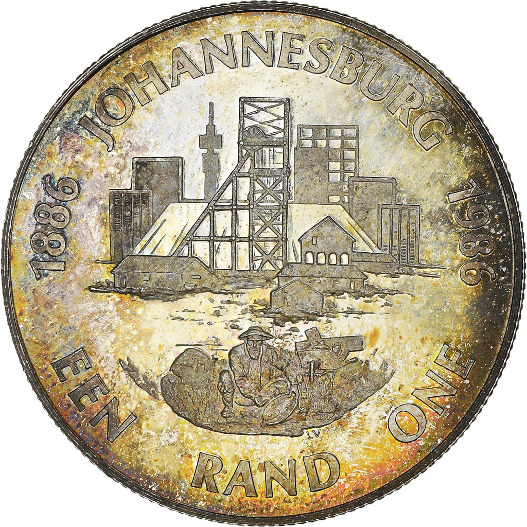 Monnaie, Afrique du Sud, Rand, 1986, FDC, Argent, KM:119