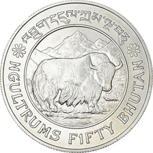 Moneta, Bhutan, 50 Ngultrums, 1981, FDC, Argento, KM:54