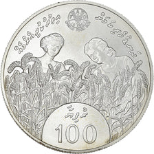 Monnaie, MALDIVE ISLANDS, 100 Rufiyaa, 1981, FDC, Argent, KM:64