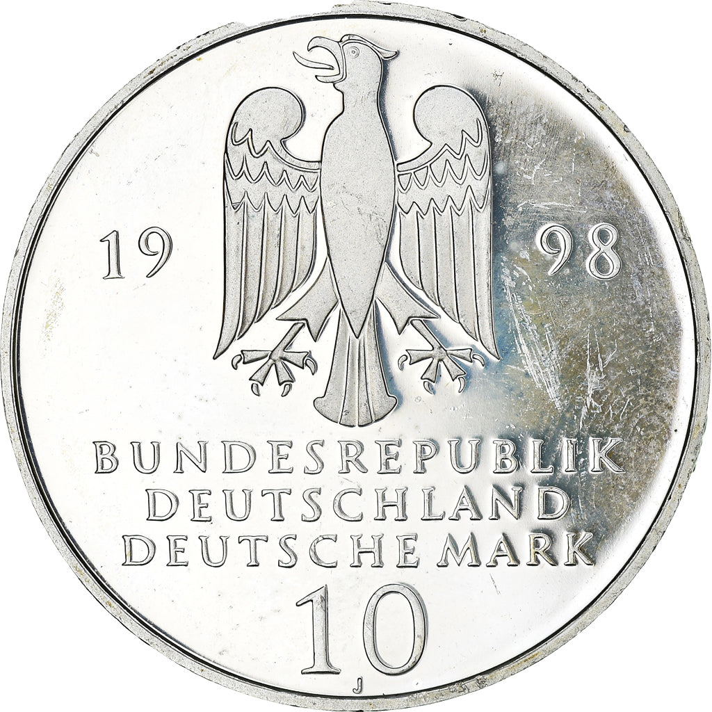 Coin, GERMANY - FEDERAL REPUBLIC, 10 Mark, 1998, Berlin, MS(60-62), Silver