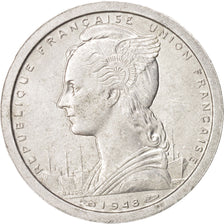 Madagascar, Franc, 1948, Paris, AU(55-58), Aluminum, KM:3