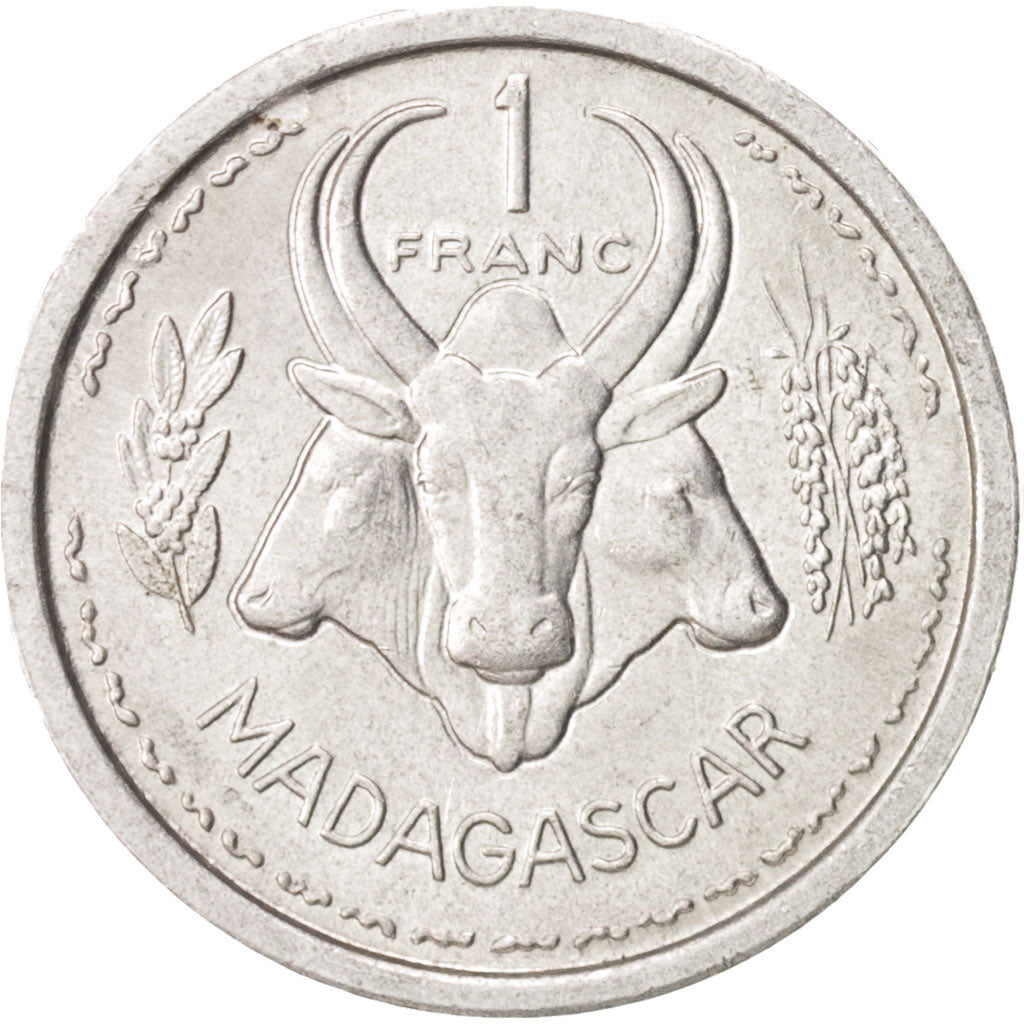 Madagascar, Franc, 1948, Paris, AU(55-58), Aluminum, KM:3