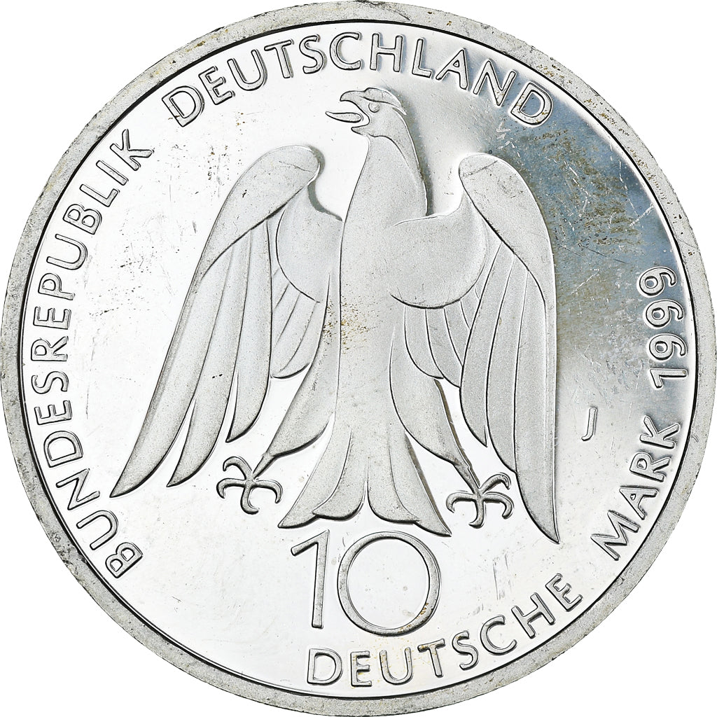 Münze, Bundesrepublik Deutschland, 10 Mark, 1999, Hambourg, Proof, UNZ+