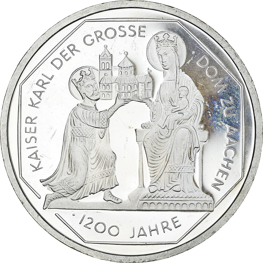 Coin, GERMANY - FEDERAL REPUBLIC, 10 Mark, 2000, Hamburg, Proof, MS(63), Silver