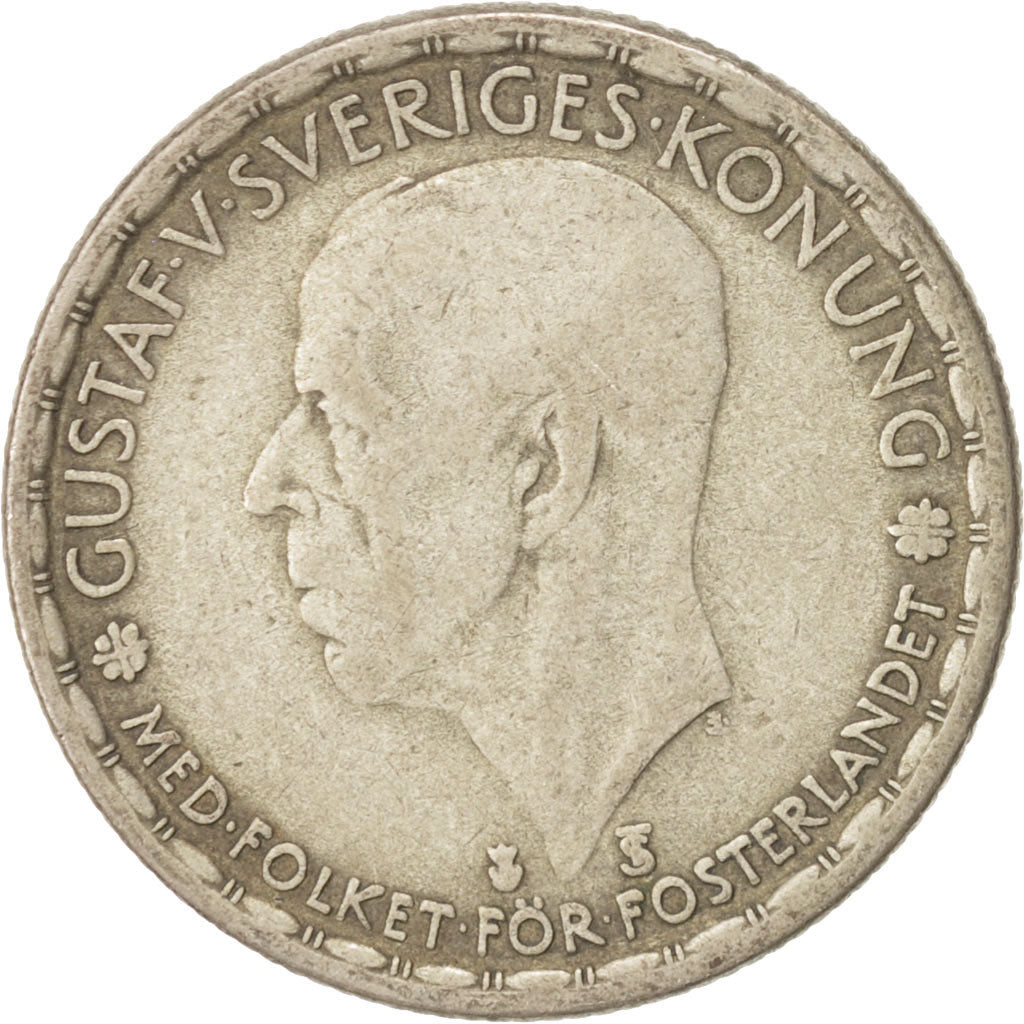 Coin, Sweden, Gustaf V, Krona, 1947, EF(40-45), Silver, KM:814