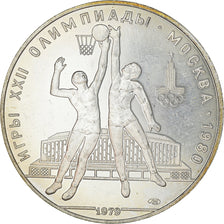 Coin, Russia, Basketball, 10 Roubles, 1979, AU(55-58), Silver, KM:168