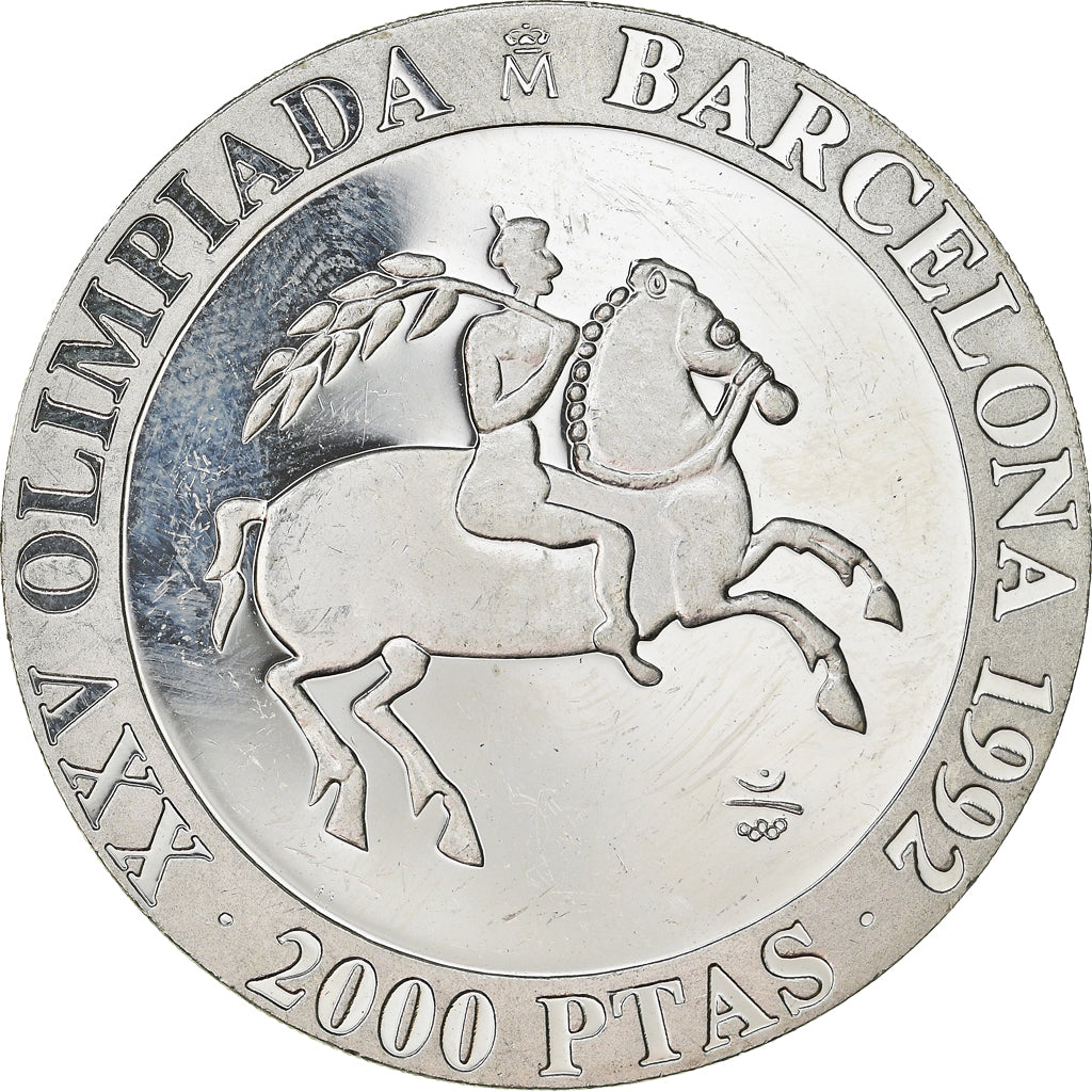 Moneta, Spagna, Juan Carlos I, 2000 Pesetas, 1991, Madrid, FDC, Argento, KM:889