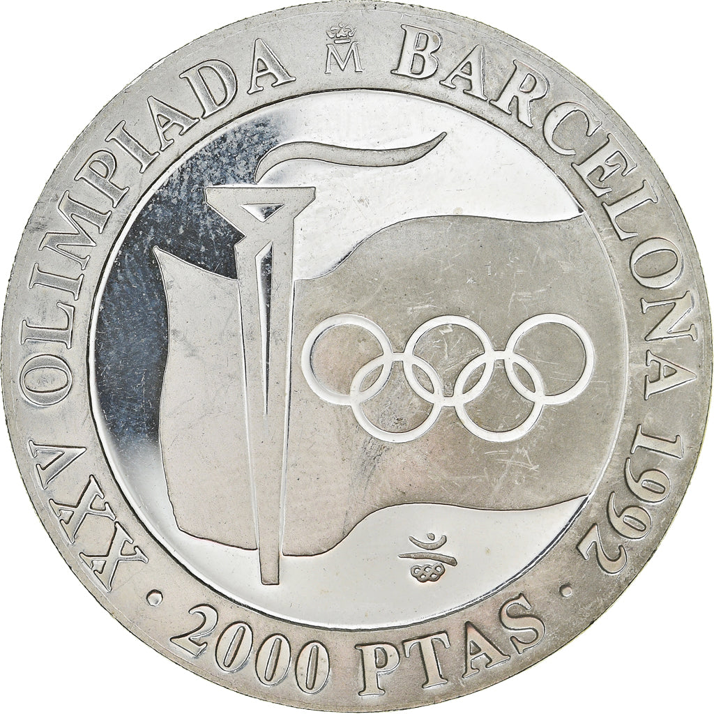 Moneta, Spagna, Juan Carlos I, Barcelona Olympics, 2000 Pesetas, 1991, Madrid