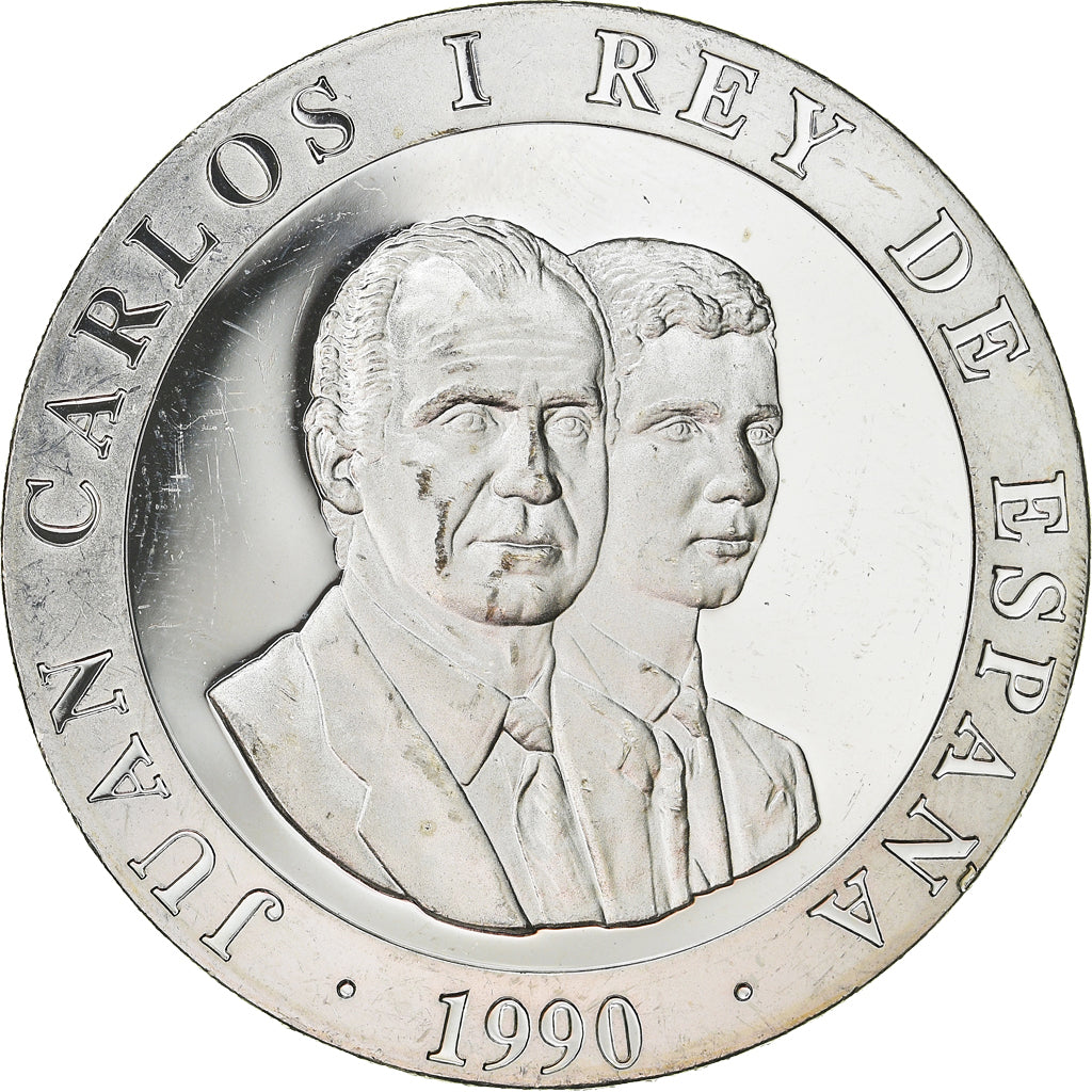 Coin, Spain, Juan Carlos I, 2000 Pesetas, 1990, Madrid, MS(65-70), Silver