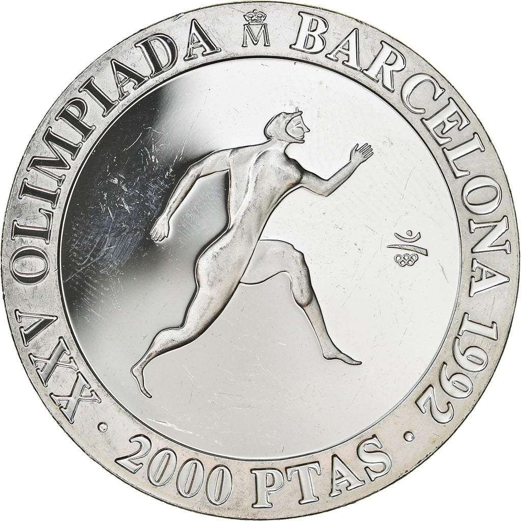 Coin, Spain, Juan Carlos I, 2000 Pesetas, 1990, Madrid, MS(65-70), Silver