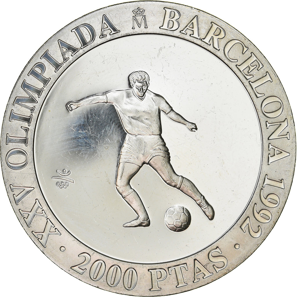 Moneta, Hiszpania, Juan Carlos I, Barcelona Olympics, 2000 Pesetas, 1990