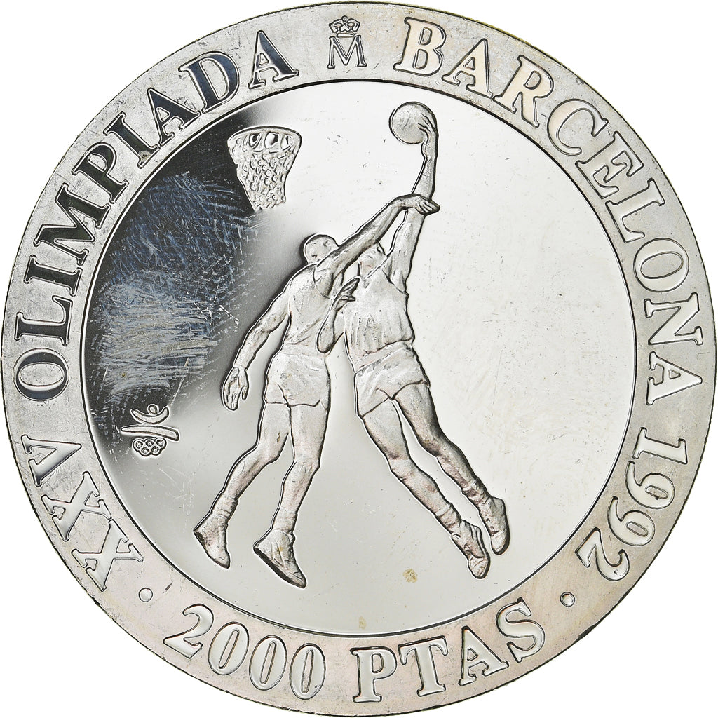 Coin, Spain, Juan Carlos I, 2000 Pesetas, 1990, Madrid, MS(65-70), Silver