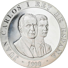 Spain, Juan Carlos I, 2000 Pesetas, 1990, Madrid, MS(65-70), Silver, KM:867