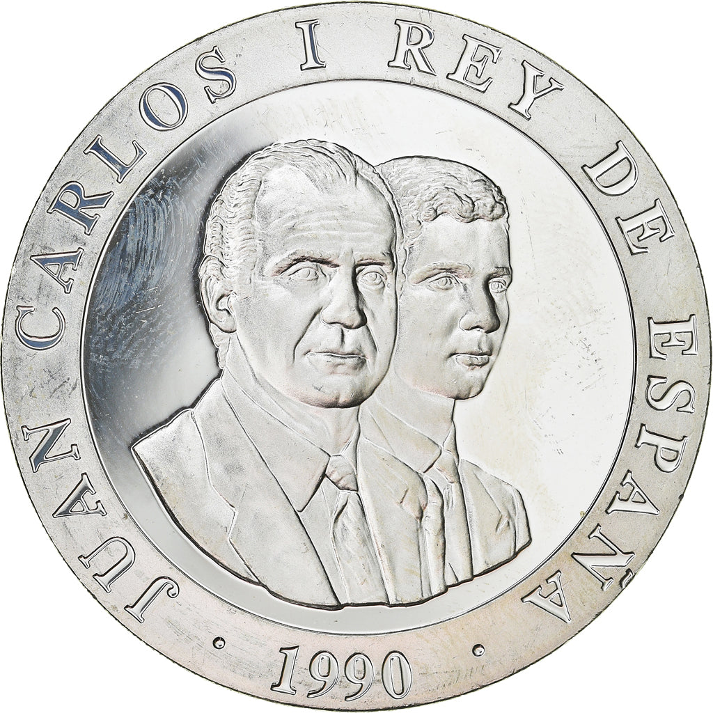 Coin, Spain, Juan Carlos I, 2000 Pesetas, 1990, Madrid, MS(65-70), Silver