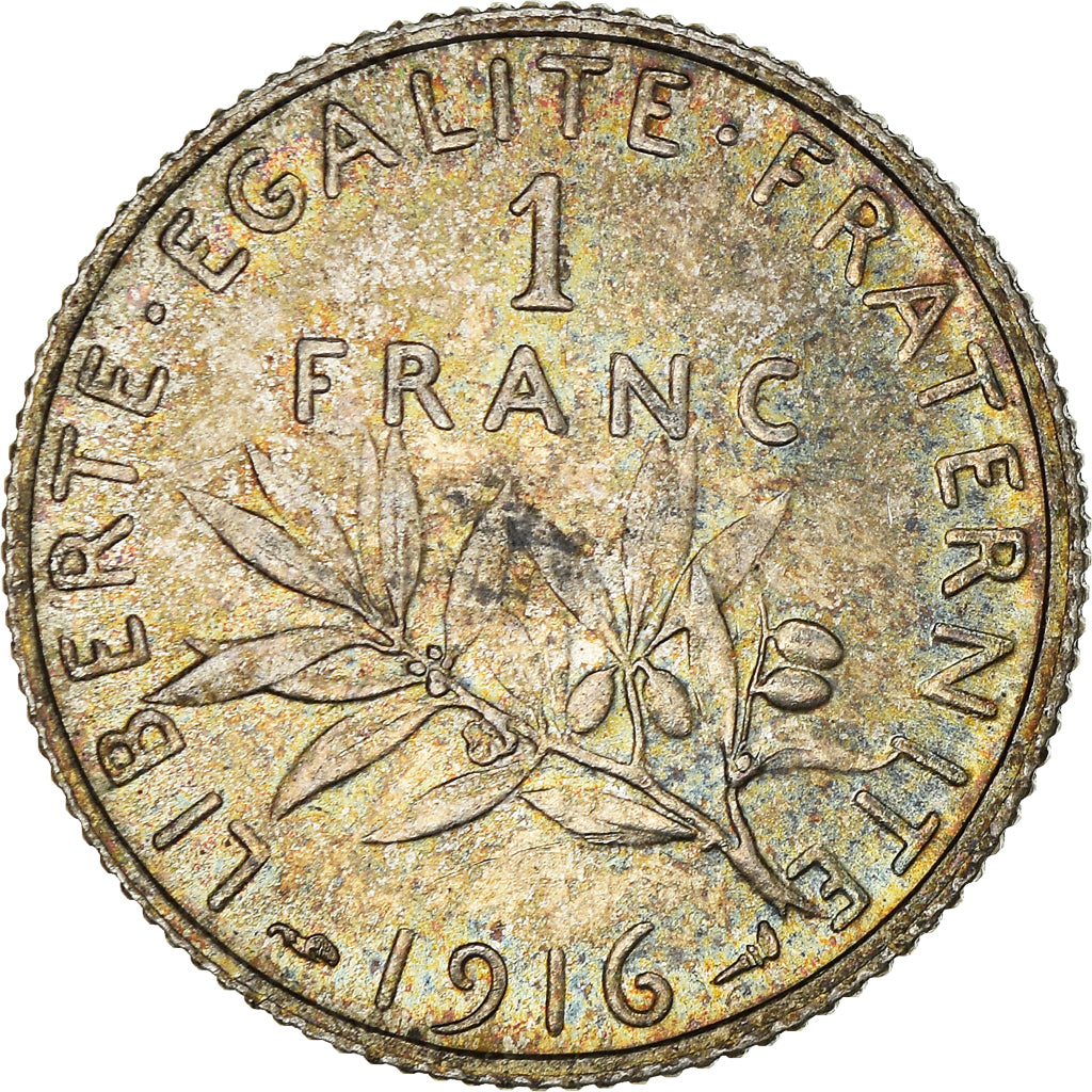Monnaie, France, Semeuse, Franc, 1916, Paris, SPL+, Argent, KM:844.1
