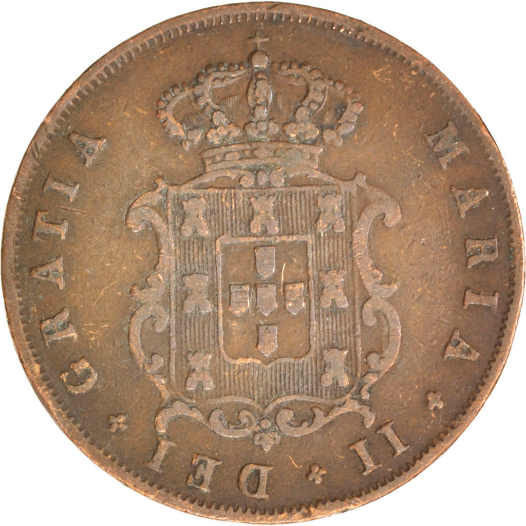 Portugal, Maria II, 5 Reis, 1848, VF(30-35), Copper, KM:480