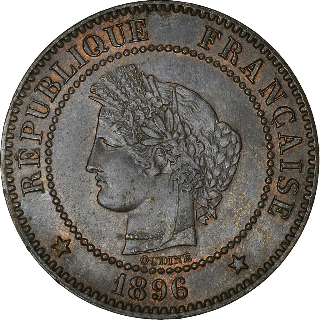 Munten, Frankrijk, Cérès, 2 Centimes, 1896, Paris, PR+, Bronzen, KM:827.1