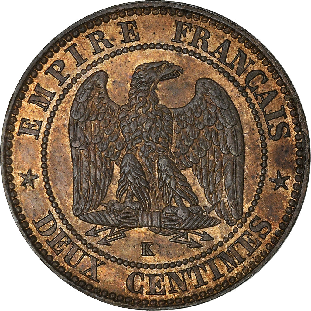 Munten, Frankrijk, Napoleon III, Napoléon III, 2 Centimes, 1856, Bordeaux, UNC
