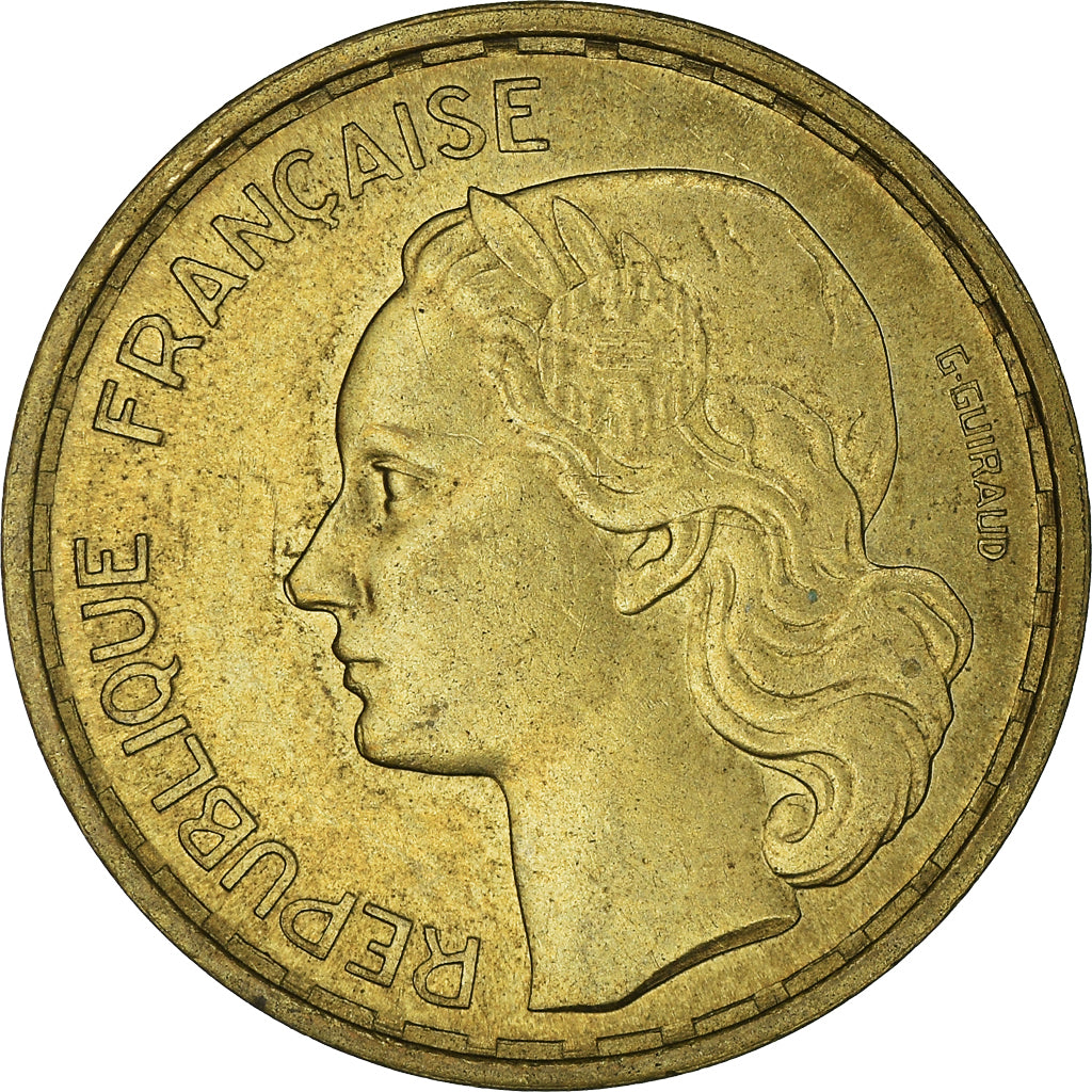 Munten, Frankrijk, Guiraud, 20 Francs, 1950, Paris, UNC, Aluminum-Bronze
