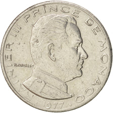 Monaco, Rainier III, 1/2 Franc, 1977, Paris, EF(40-45), Nickel, KM:145