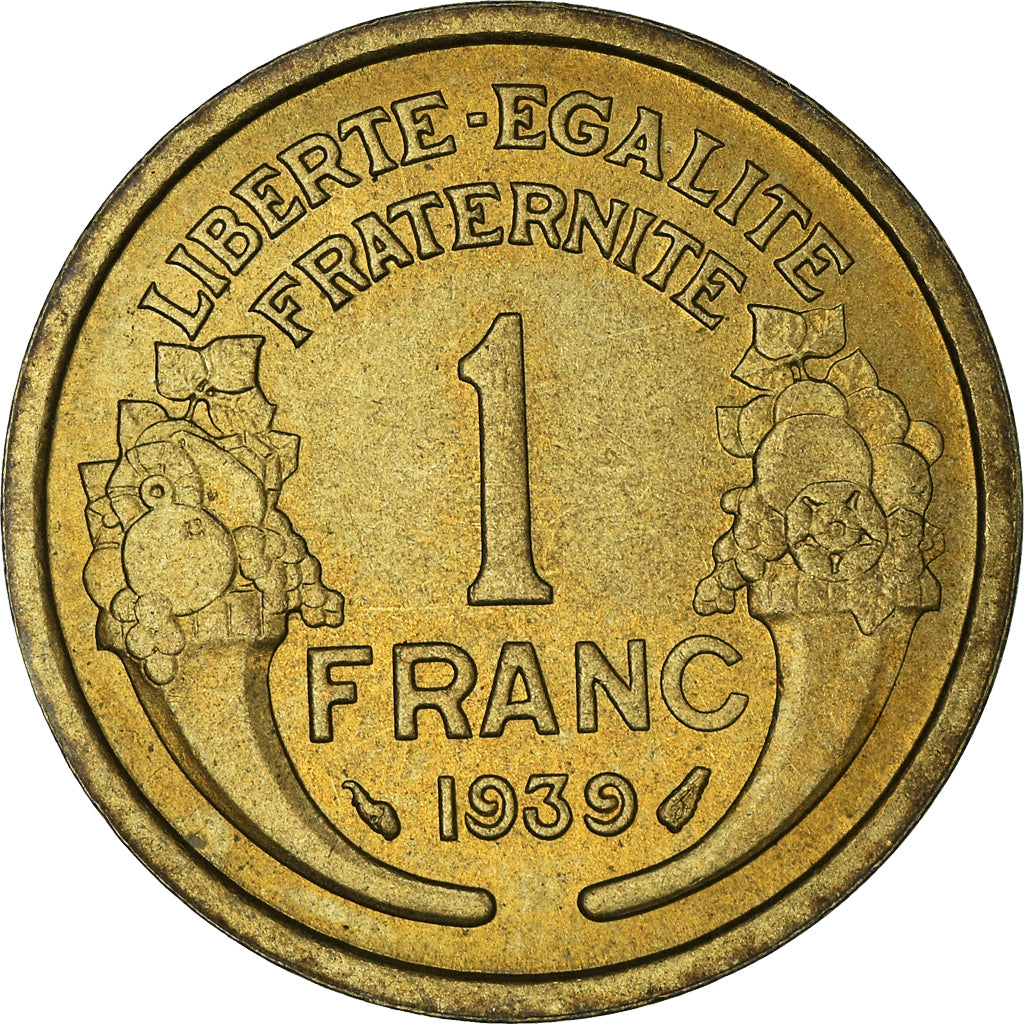 Francia, Morlon, Franc, 1939, Paris, BB, Alluminio-bronzo, KM:885