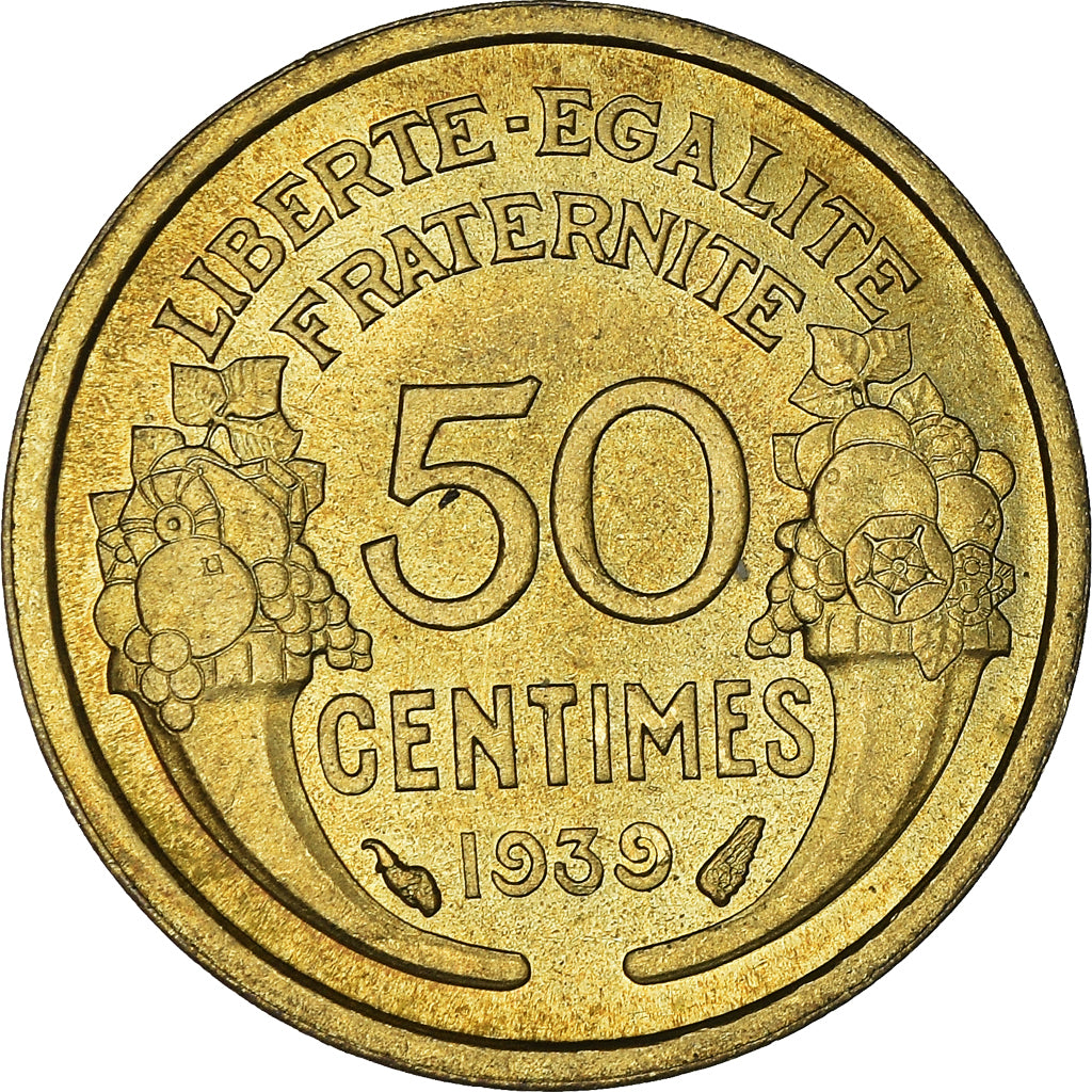 Moneta, Francia, Morlon, 50 Centimes, 1939, Paris, SPL, Alluminio-bronzo