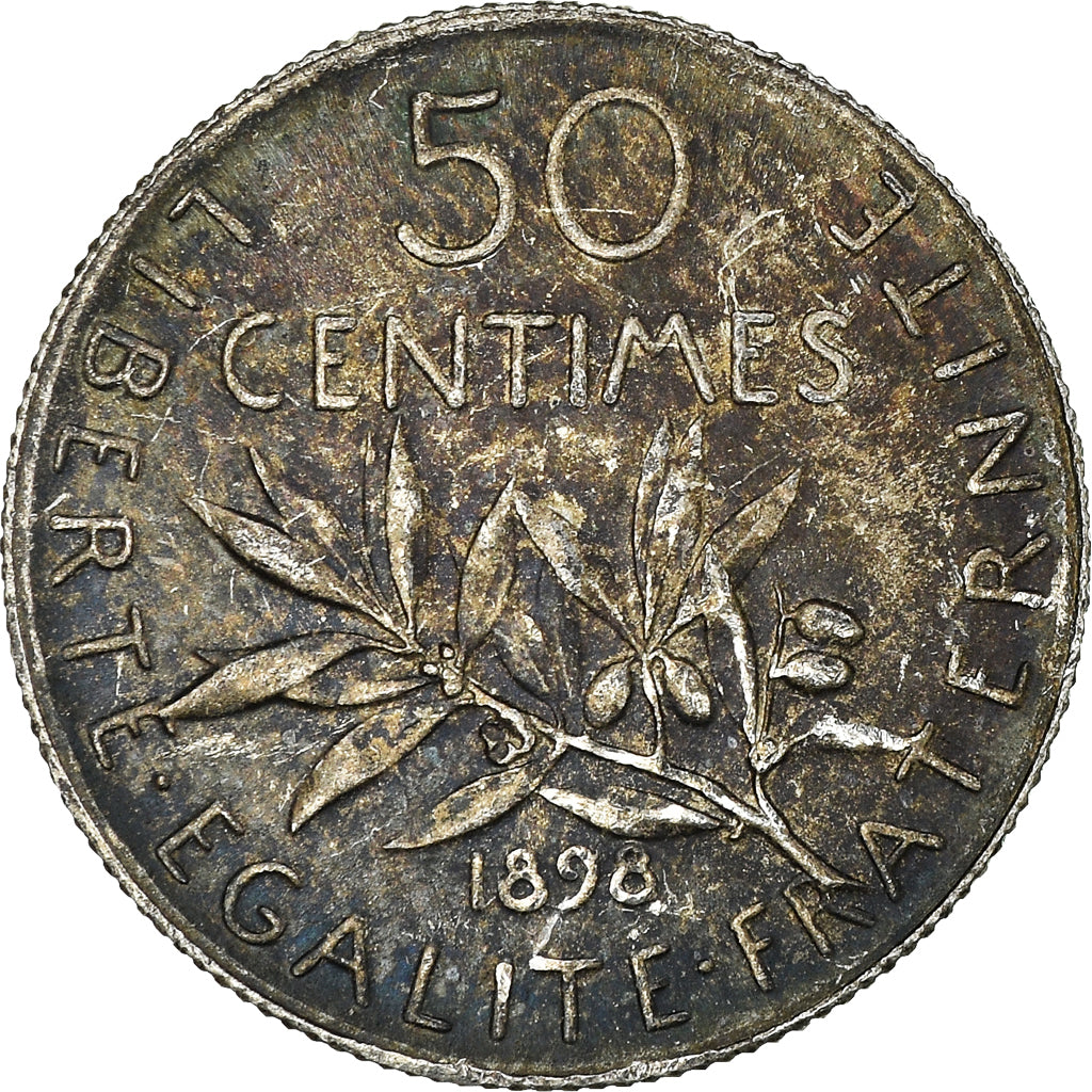 Münze, Frankreich, Semeuse, 50 Centimes, 1898, Paris, VZ+, Silber, KM:854