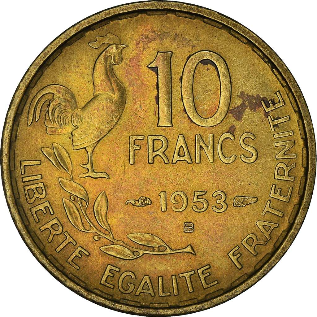 Coin, France, Guiraud, 10 Francs, 1953, Beaumont - Le Roger, VF(20-25)
