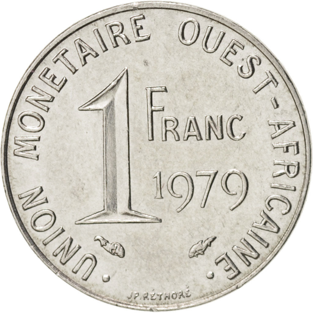Coin, West African States, Franc, 1979, Paris, AU(55-58), Steel, KM:8