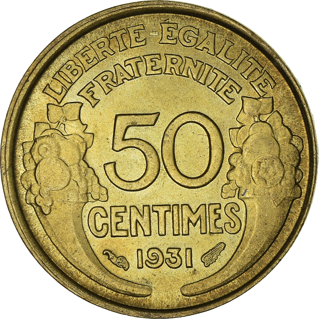 Monnaie, France, Morlon, 50 Centimes, 1931, Paris, SUP+, Bronze-Aluminium