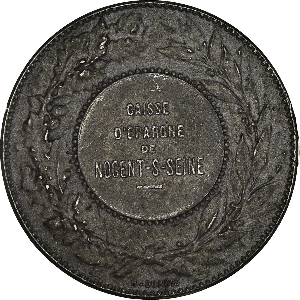 Francia, medalla, Caisse d'épargne de Nogent sur Seine, Lagrange, FDC, Plata