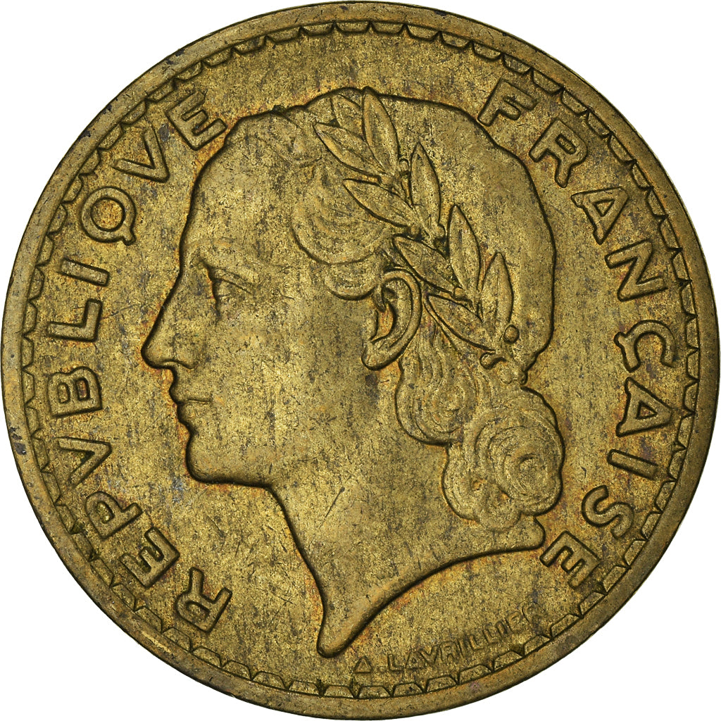 Coin, France, Lavrillier, 5 Francs, 1940, AU(55-58), Aluminum-Bronze, KM:888a.1