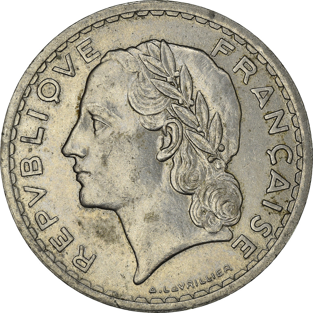 Monnaie, France, Lavrillier, 5 Francs, 1938, Paris, TTB+, Nickel, Gadoury:760