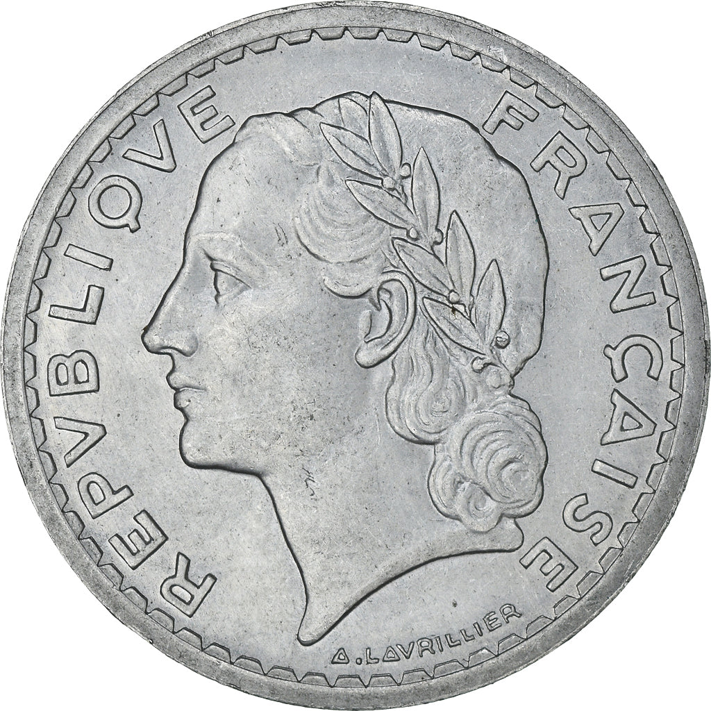 Coin, France, Lavrillier, 5 Francs, 1946, Paris, AU(55-58), Aluminum, KM:888b.1