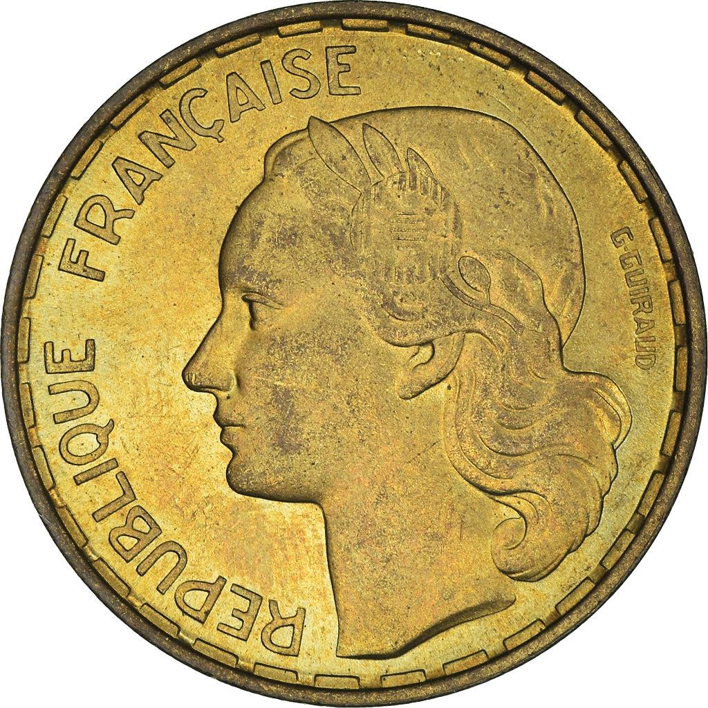 Munten, Frankrijk, Guiraud, 50 Francs, 1951, Paris, PR, Aluminum-Bronze