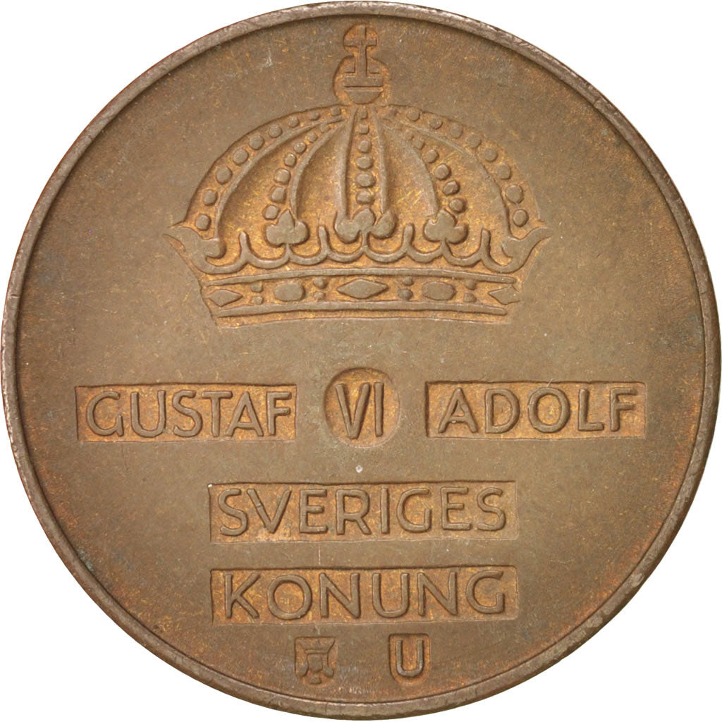 Münze, Schweden, Gustaf VI, 5 Öre, 1966, SS, Bronze, KM:822