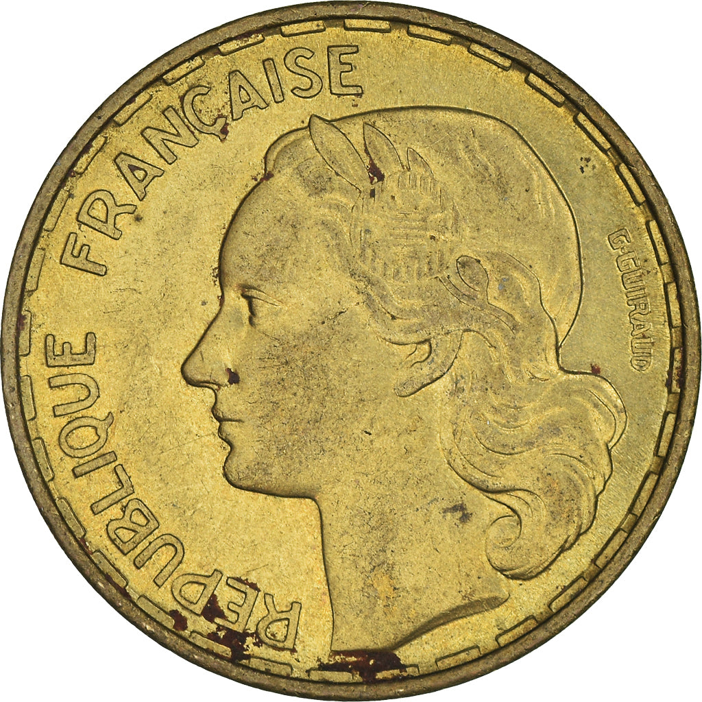 Munten, Frankrijk, Guiraud, 50 Francs, 1951, Paris, PR, Aluminum-Bronze
