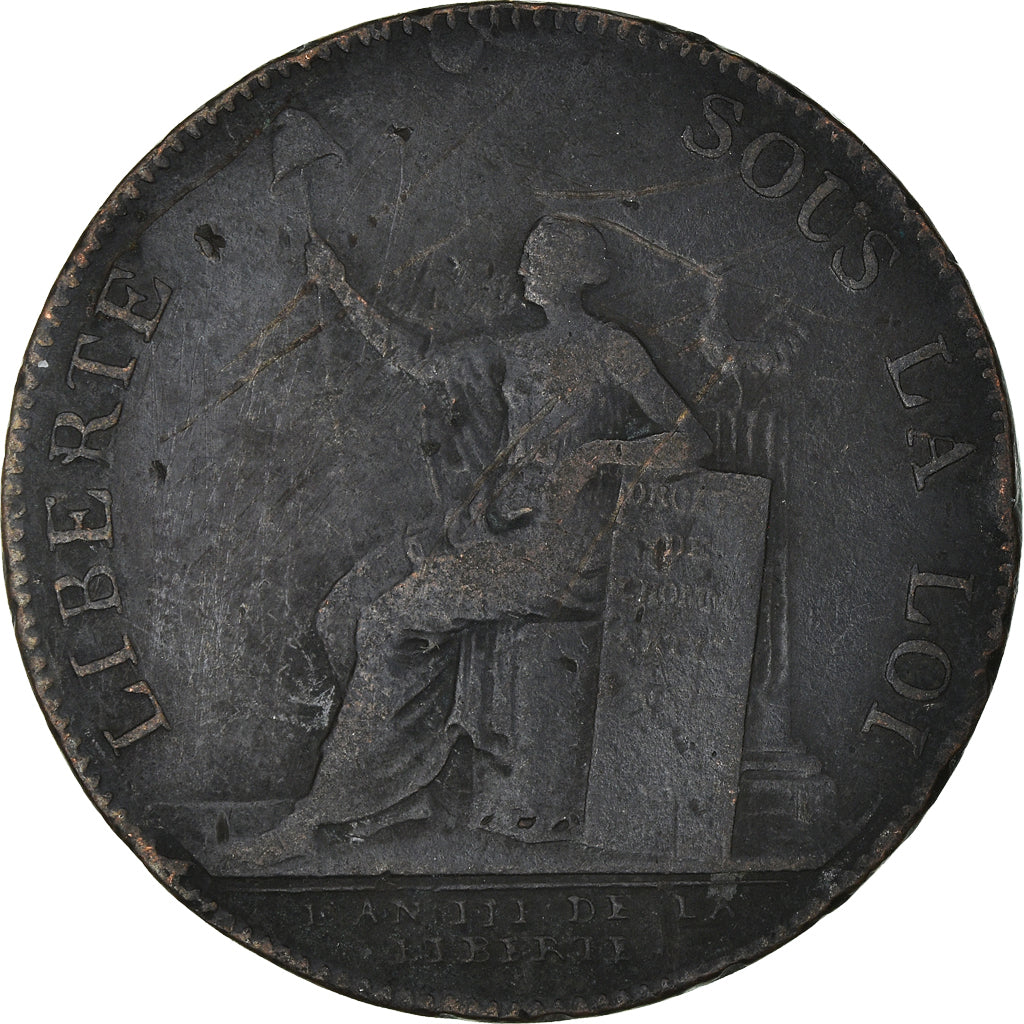 Monnaie, France, 2 Sols, 1791, TB+, Bronze, KM:Tn23, Brandon:217