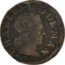 Monnaie, France, Ardennes, Charles II, Denier Tournois, 1653, Charleville, TB+