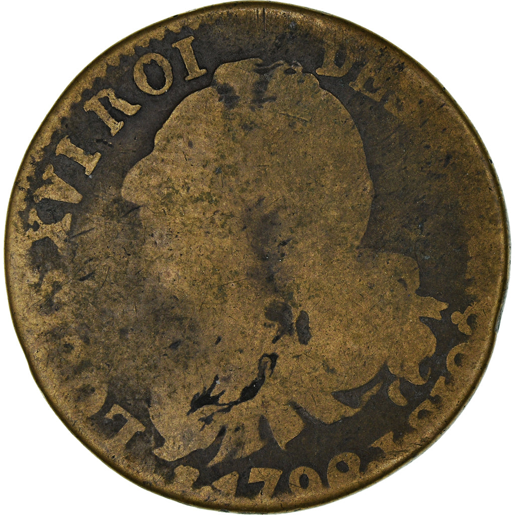 Coin, France, 6 deniers françois, 6 Deniers, 1792, Limoges, F(12-15), Bronze