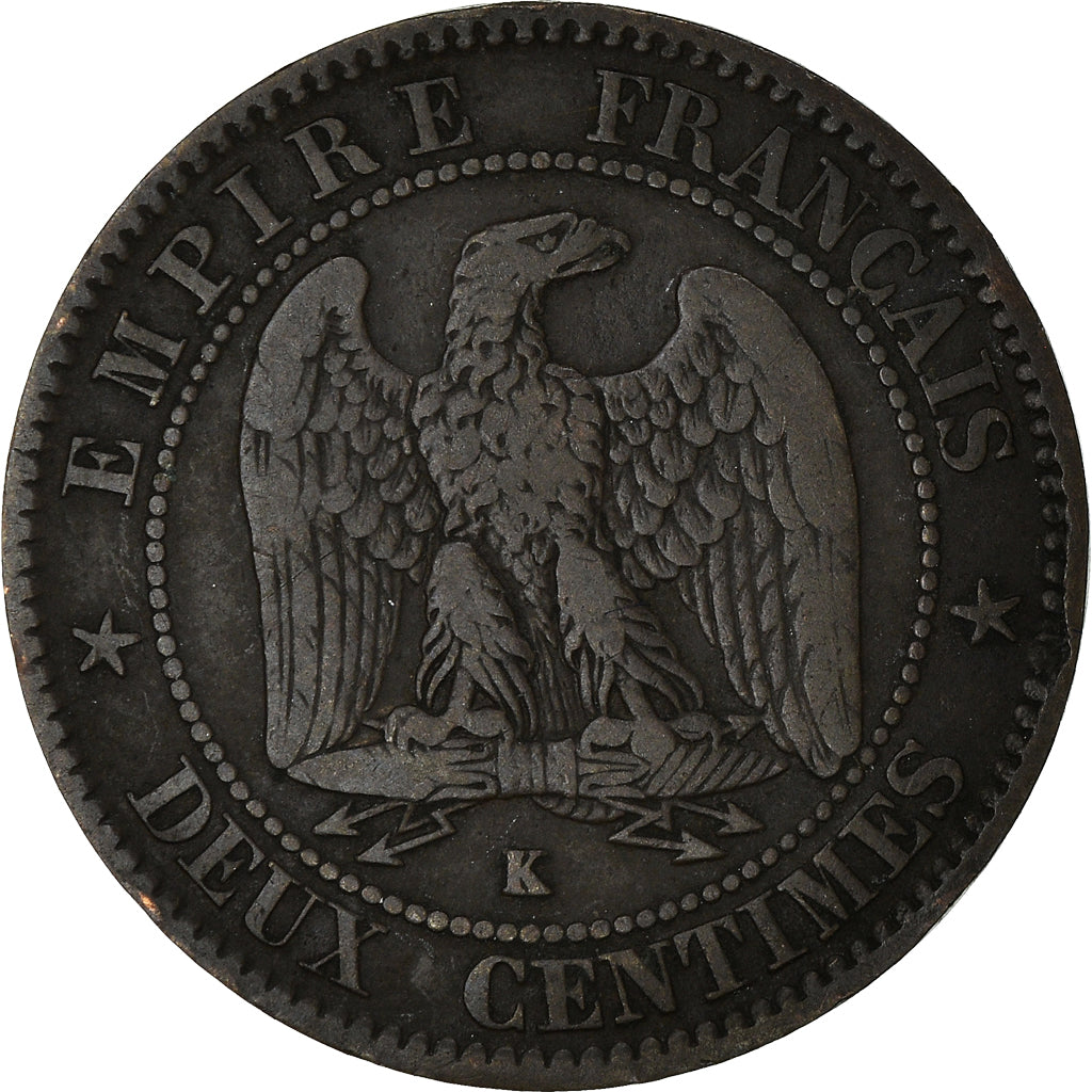 Moneta, Francja, Napoleon III, Napoléon III, 2 Centimes, 1856, Bordeaux