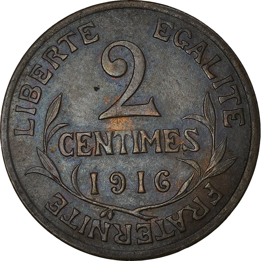 Coin, France, Dupuis, 2 Centimes, 1916, Paris, MS(60-62), Bronze, KM:841