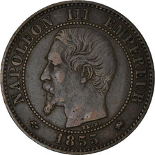 Moneda, Francia, Napoleon III, 2 Centimes, 1855, Lyon, BC